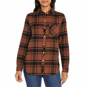 GAP Boyfriend Orange and Black Plaid Flannel  Shirt. 

#87